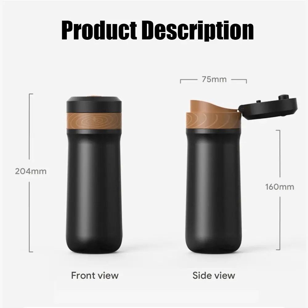 Stainless Steel French Press Coffee Maker With DoubleLayer Filter And Vacuum Insulation 5