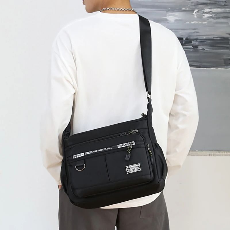 Mens Oxford Shoulder Bag With MultiLayer Pockets And Large Capacity 1