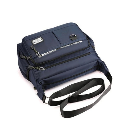 Mens Oxford Shoulder Bag With MultiLayer Pockets And Large Capacity 5
