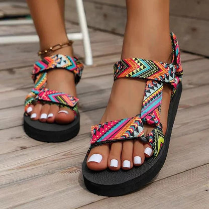 Summer Flat Womens Shoes Hemp Rope Beach Sandals Casual Slip On Slippers 1