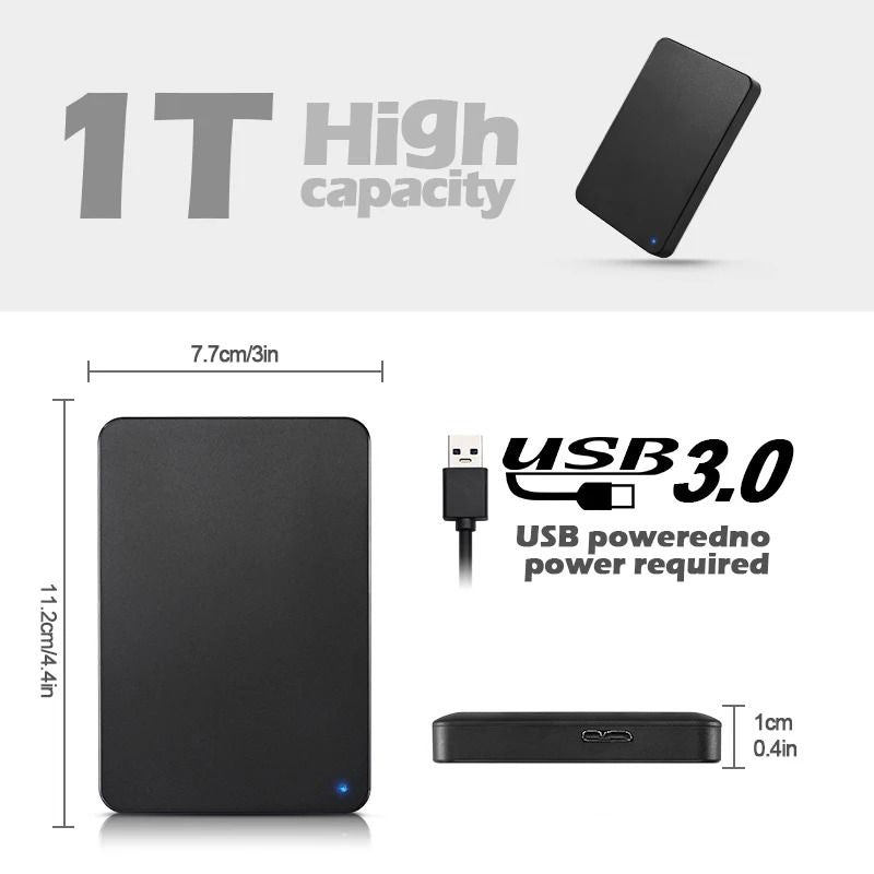Portable External Hard Drive USB 30 High Speed HDD For Laptop PC MacBook PS4 PS5 3