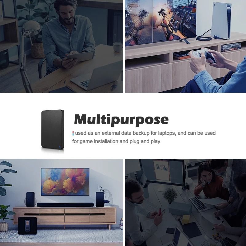 Portable External Hard Drive USB 30 High Speed HDD For Laptop PC MacBook PS4 PS5 5