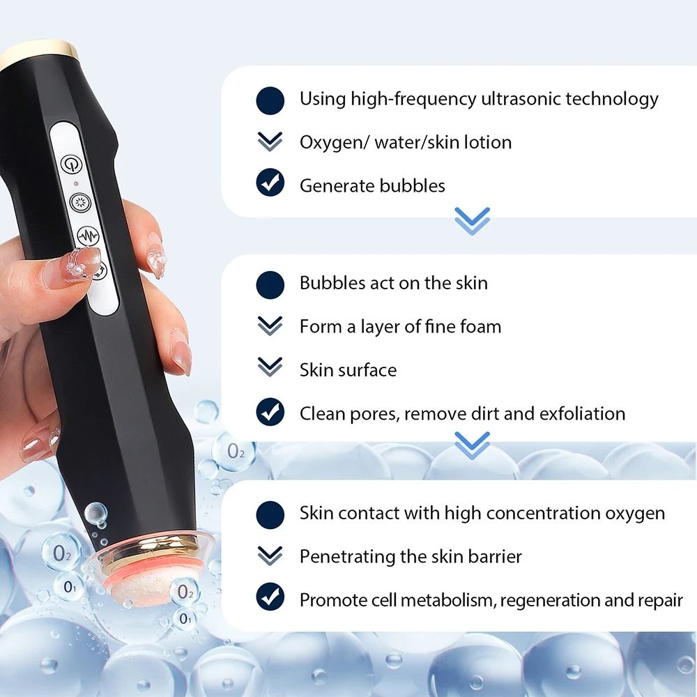 Oxygen Bubble Pen Facial Skin Care Device With 7 Color LED Light Therapy 2