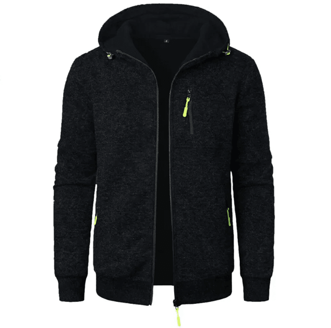 Mens Oversized Hoodie Jacket Winter Warm Zipper Sweatshirt