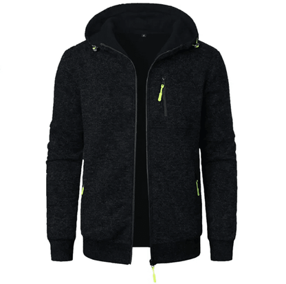 Mens Oversized Hoodie Jacket Winter Warm Zipper Sweatshirt