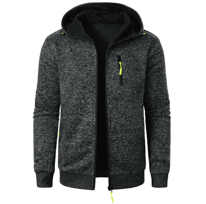 Mens Oversized Hoodie Jacket Winter Warm Zipper Sweatshirt 2