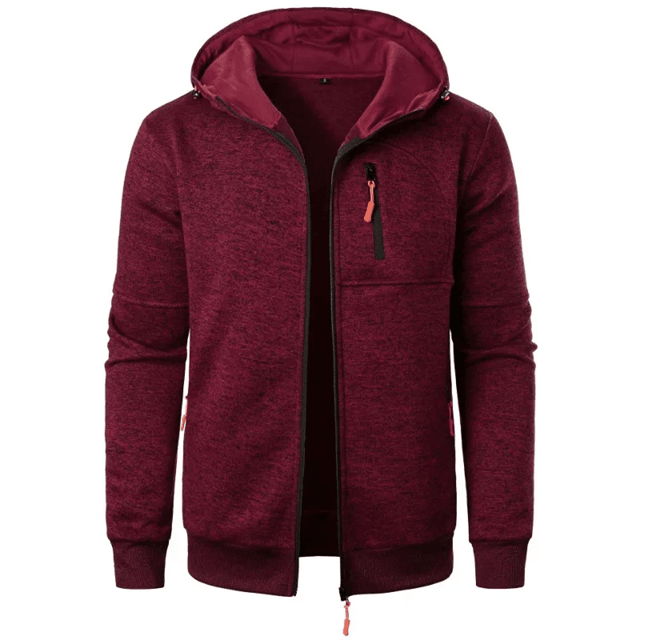 Mens Oversized Hoodie Jacket Winter Warm Zipper Sweatshirt 3