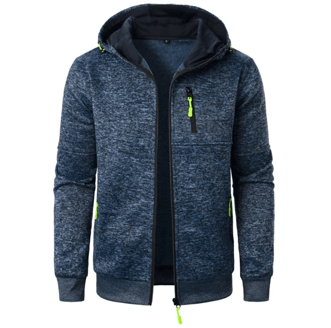 Mens Oversized Hoodie Jacket Winter Warm Zipper Sweatshirt 4