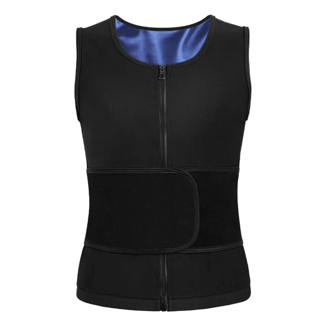 Mens Sauna Sweat Vest Body Shaper With Zipper 3