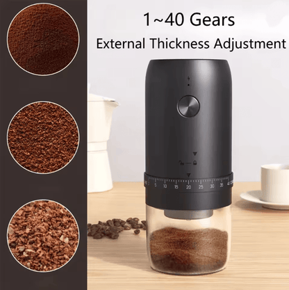 Portable Electric Coffee Grinder Rechargeable With Adjustable Settings 1