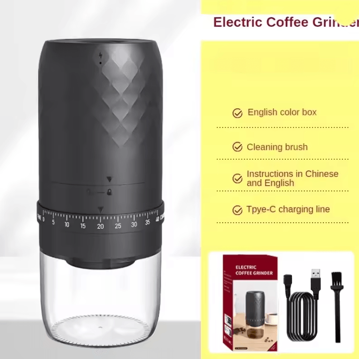 Portable Electric Coffee Grinder Rechargeable With Adjustable Settings 4
