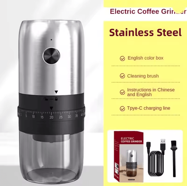 Portable Electric Coffee Grinder Rechargeable With Adjustable Settings 5