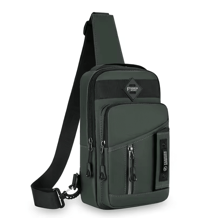 Mens Outdoor Chest Bag Stylish Nylon Crossbody Sling With Multiple Compartments 6