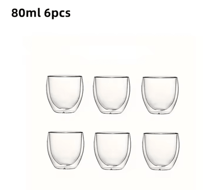 Double Wall Insulated Glass Coffee Cups Clear Espresso Mugs For Hot And Cold Drinks 1
