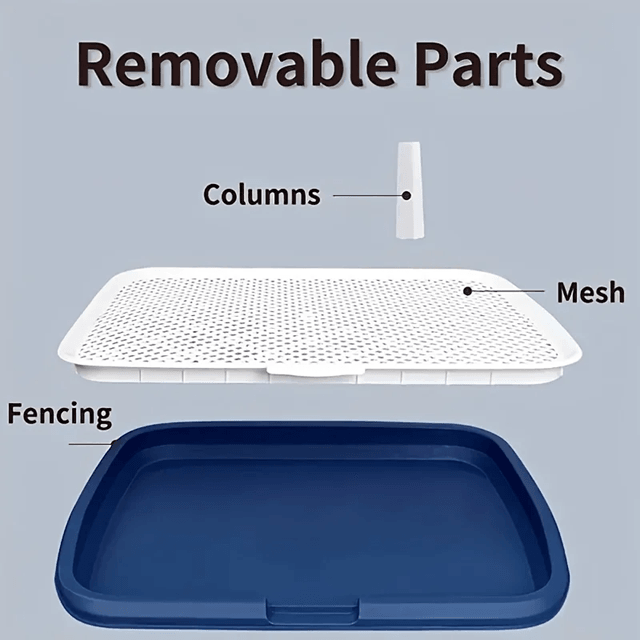 Dog Potty Training Toilet Tray With Removable Net And Reusable Pee Pad Holder 2