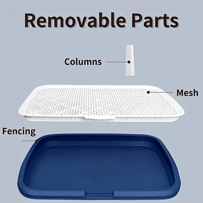 Dog Potty Training Toilet Tray With Removable Net And Reusable Pee Pad Holder 2