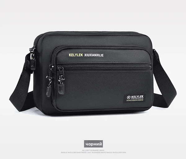 Mens Crossbody Bag Multi Layer Casual Shoulder Bag With Soft Handle 2
