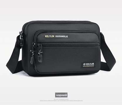 Mens Crossbody Bag Multi Layer Casual Shoulder Bag With Soft Handle 2