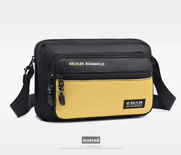 Mens Crossbody Bag Multi Layer Casual Shoulder Bag With Soft Handle 4