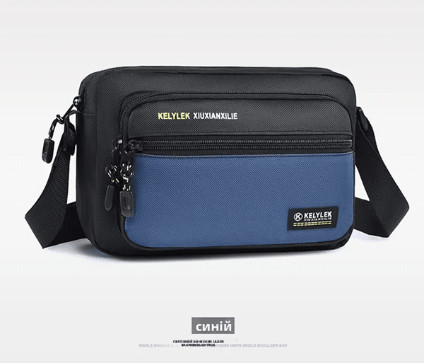 Mens Crossbody Bag Multi Layer Casual Shoulder Bag With Soft Handle 5