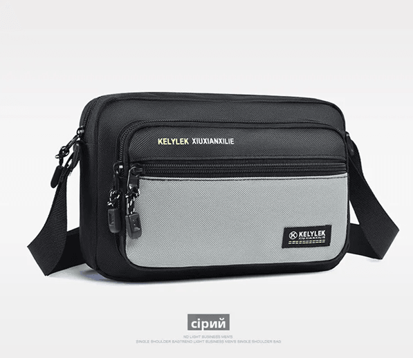 Mens Crossbody Bag Multi Layer Casual Shoulder Bag With Soft Handle 6