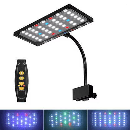USB Aquarium LED Light Full Spectrum Plant Grow Lamp with Adjustable Brightness and Timer