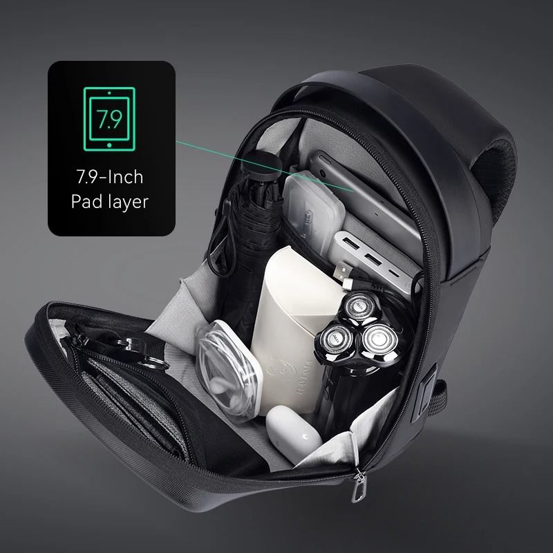 Waterproof Hard Shell Crossbody Bag With USB Charging Port 3