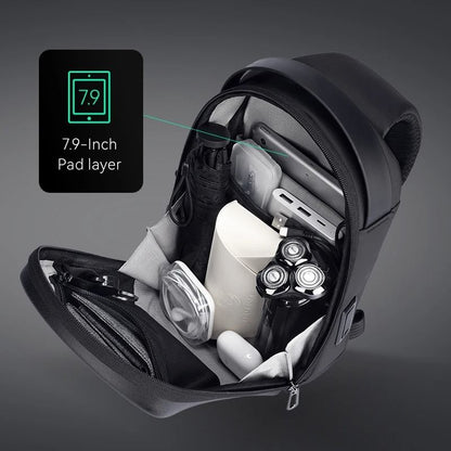 Waterproof Hard Shell Crossbody Bag With USB Charging Port 3