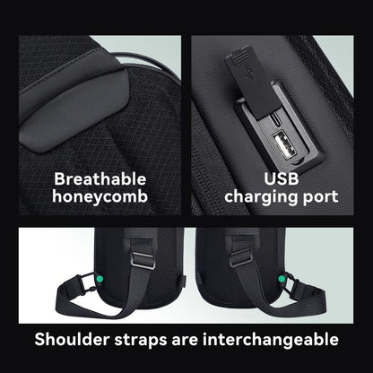 Waterproof Hard Shell Crossbody Bag With USB Charging Port 4