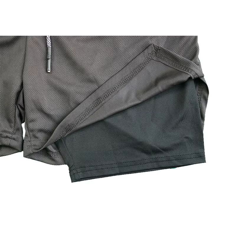 Mens Double Layer Training Shorts  QuickDry 2in1 Fitness  Running Shorts 5