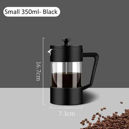 Borosilicate Glass French Press Coffee Maker  Durable Hand Brew Pot In 350ML  600ML  1000ML Sizes 6