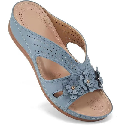 Womens Flower Hollow Wedge Sandals  Casual Platform NonSlip Slippers For Outdoor Comfort  Style 1