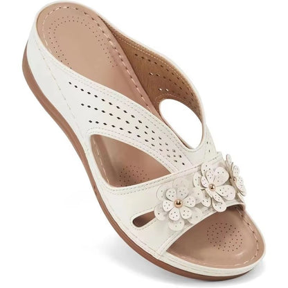 Womens Flower Hollow Wedge Sandals  Casual Platform NonSlip Slippers For Outdoor Comfort  Style 7