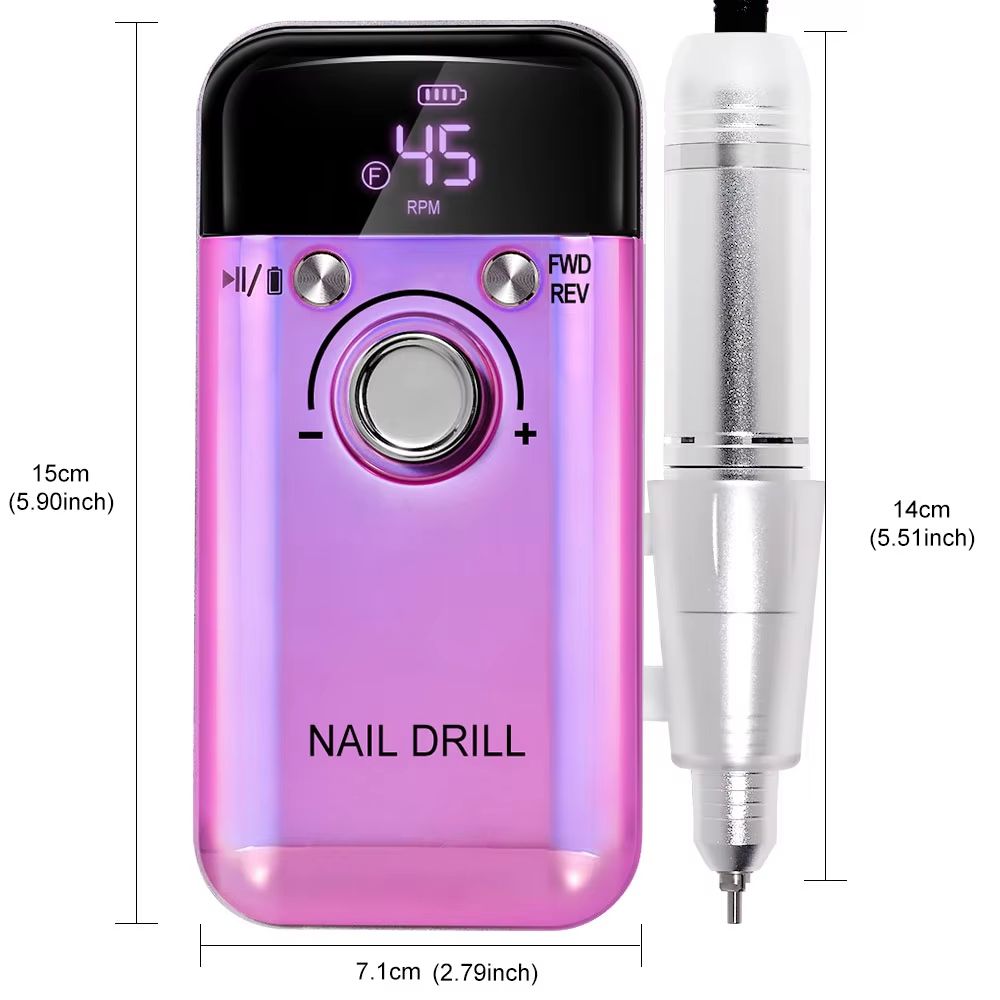45000RPM Rechargeable Electric Nail Drill  Professional Portable Manicure  Gel Nail Tool 5