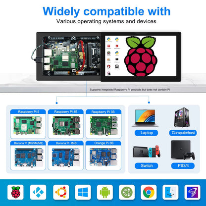 8Inch Raspberry Pi 54 Touchscreen Monitor  1280x800 LCD With Builtin Fans  Speaker 2