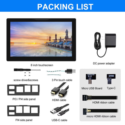 8Inch Raspberry Pi 54 Touchscreen Monitor  1280x800 LCD With Builtin Fans  Speaker 5