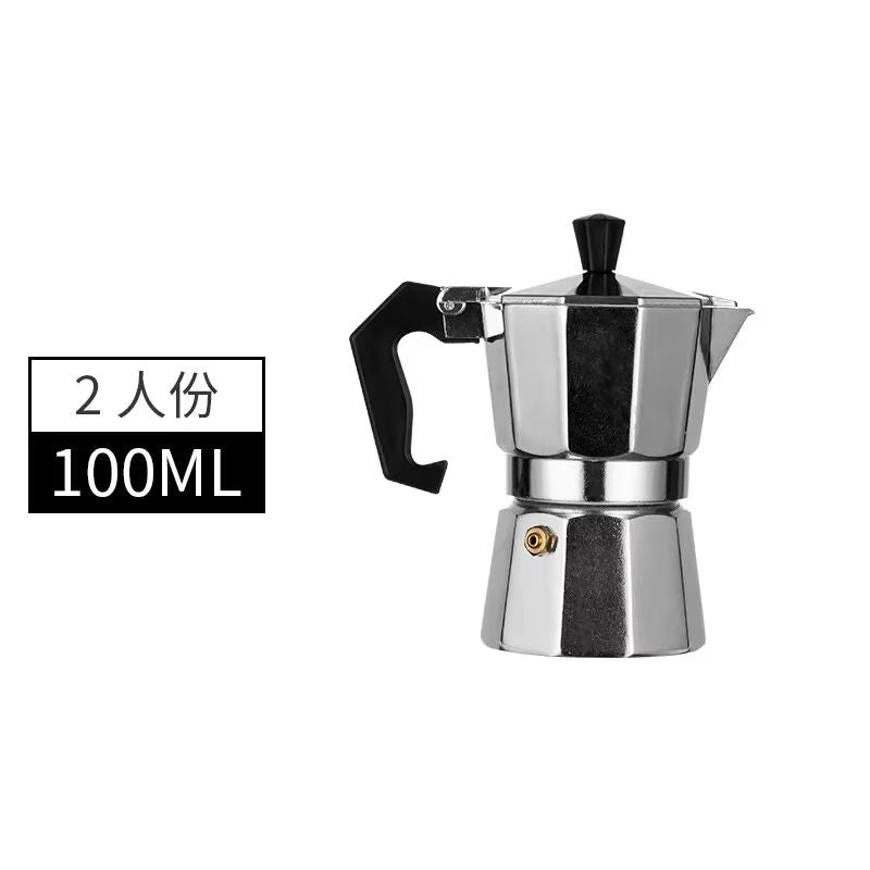 Mocha Coffee Pot  Italian Aluminum Octagonal Coffee  Tea Maker Portable Espresso Brewer 12