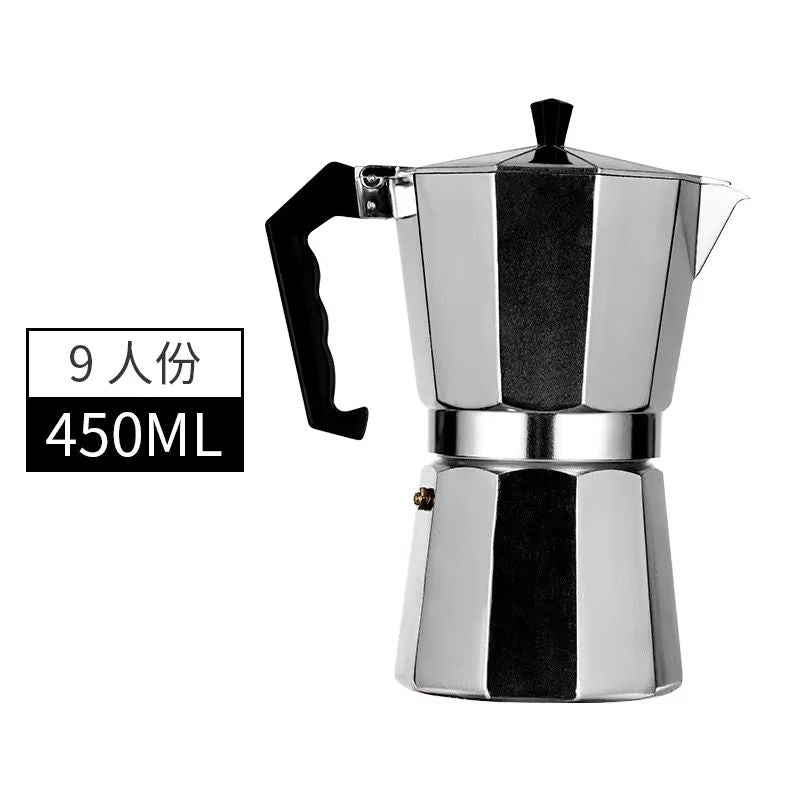 Mocha Coffee Pot  Italian Aluminum Octagonal Coffee  Tea Maker Portable Espresso Brewer 15