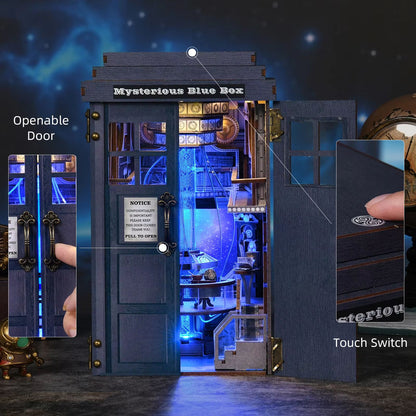 Doctor Who TARDIS Book Nook Kit  3D DIY Wooden Puzzle Bookshelf Insert  Handmade Model Decoration 2