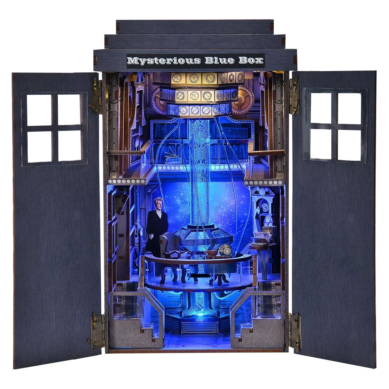 Doctor Who TARDIS Book Nook Kit  3D DIY Wooden Puzzle Bookshelf Insert  Handmade Model Decoration 9