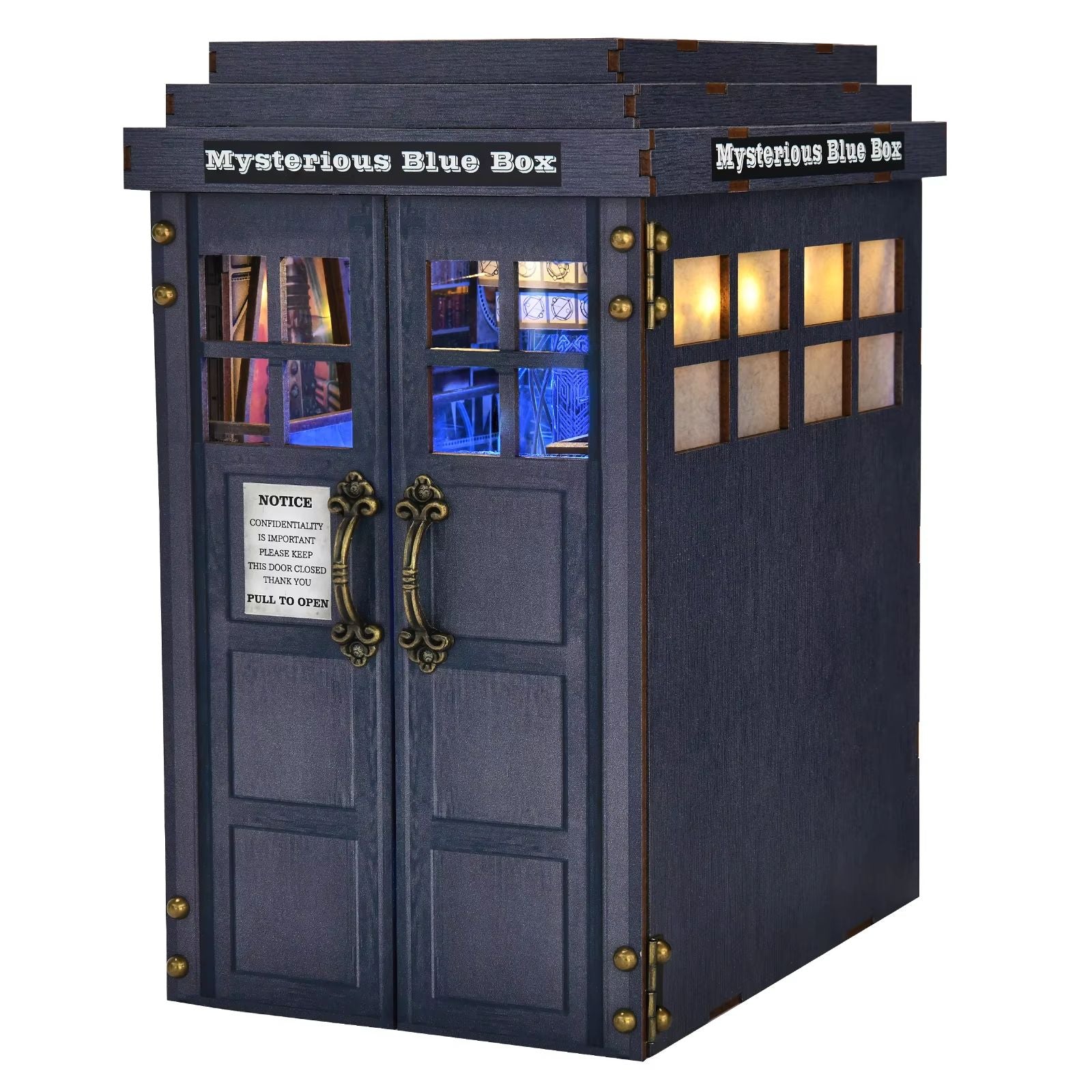 Doctor Who TARDIS Book Nook Kit  3D DIY Wooden Puzzle Bookshelf Insert  Handmade Model Decoration 5