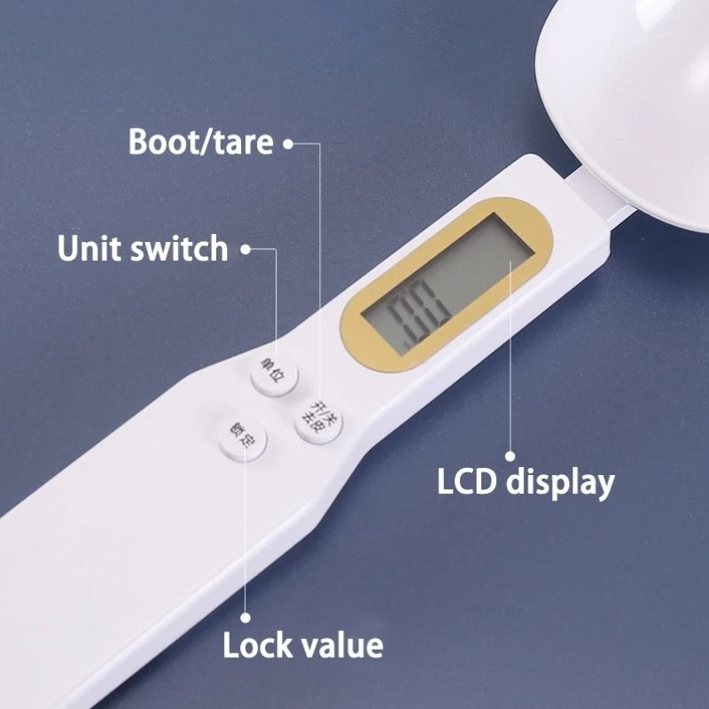 Digital Weighing Spoon Scale With LCD Display  Precision Kitchen Measuring Tool For Coffee Baking A 4