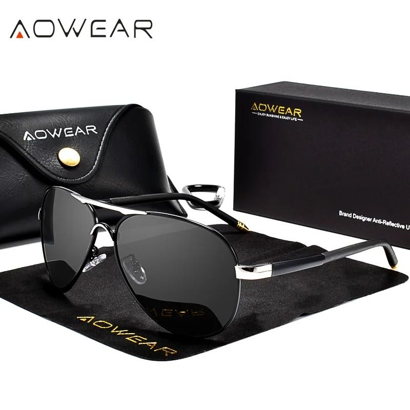 Mens Polarized Aviation Sunglasses Driving HD Pilot Sun Glasses 2