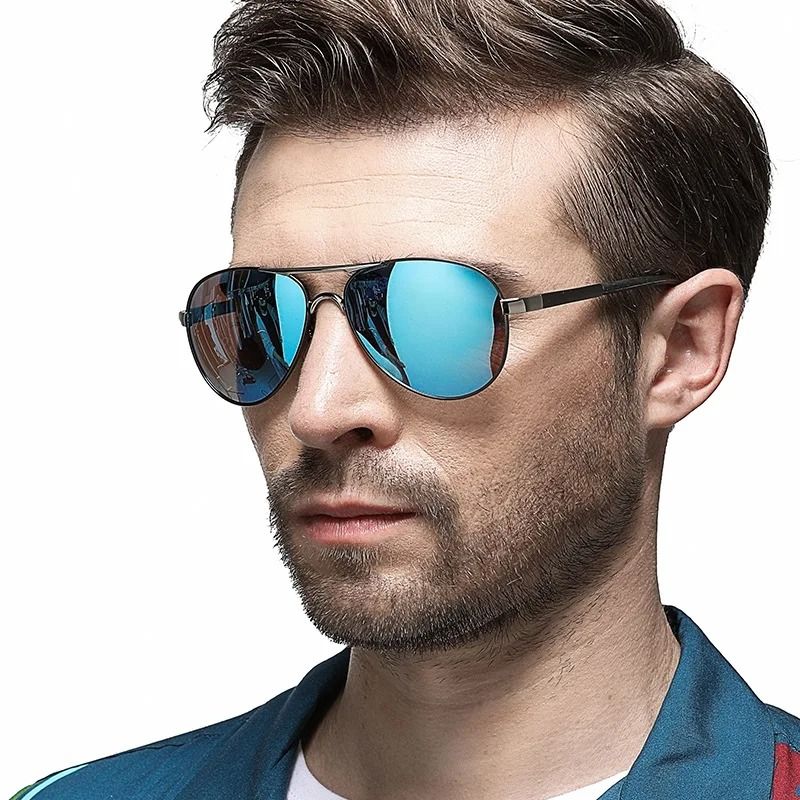Mens Polarized Aviation Sunglasses Driving HD Pilot Sun Glasses 5