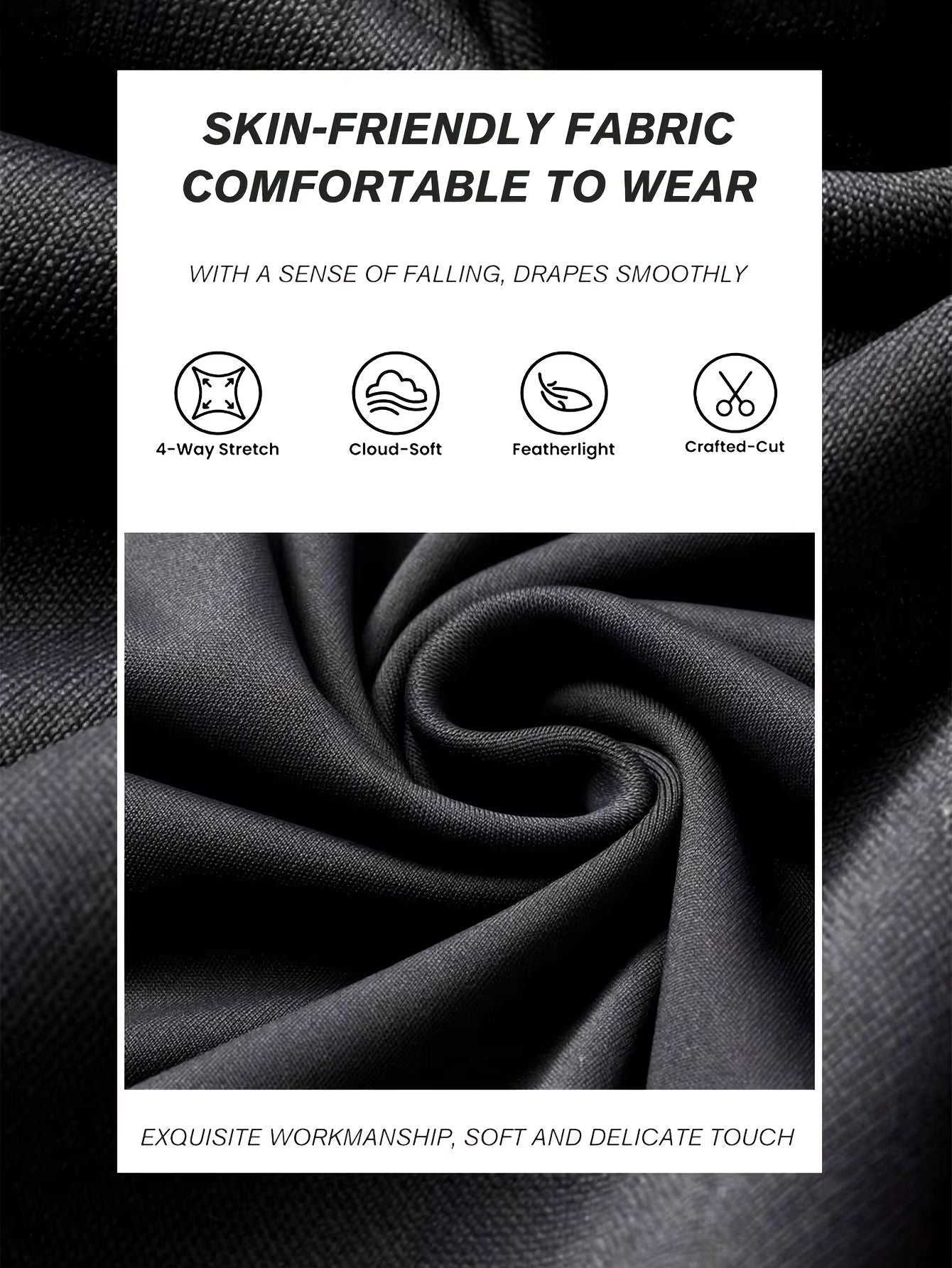 Womens High Waisted Slim Fit Flared Pants  Lightweight Wide Leg Black Trousers For Spring  Summer 5