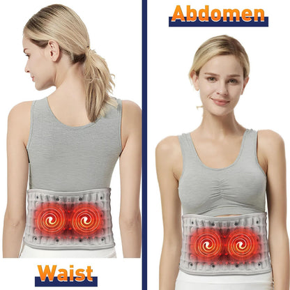 Heating Waist Massager Belt With Vibration And Inflatable Heated Pads 2