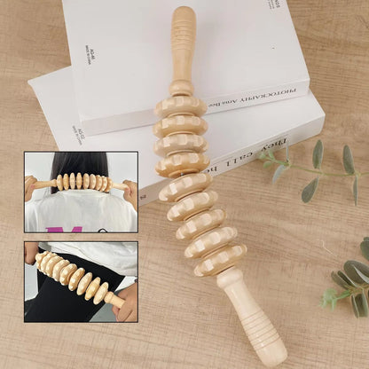Wooden Therapy Massager Roller  Deep Tissue Fascia  Cellulite Relief Stick 1
