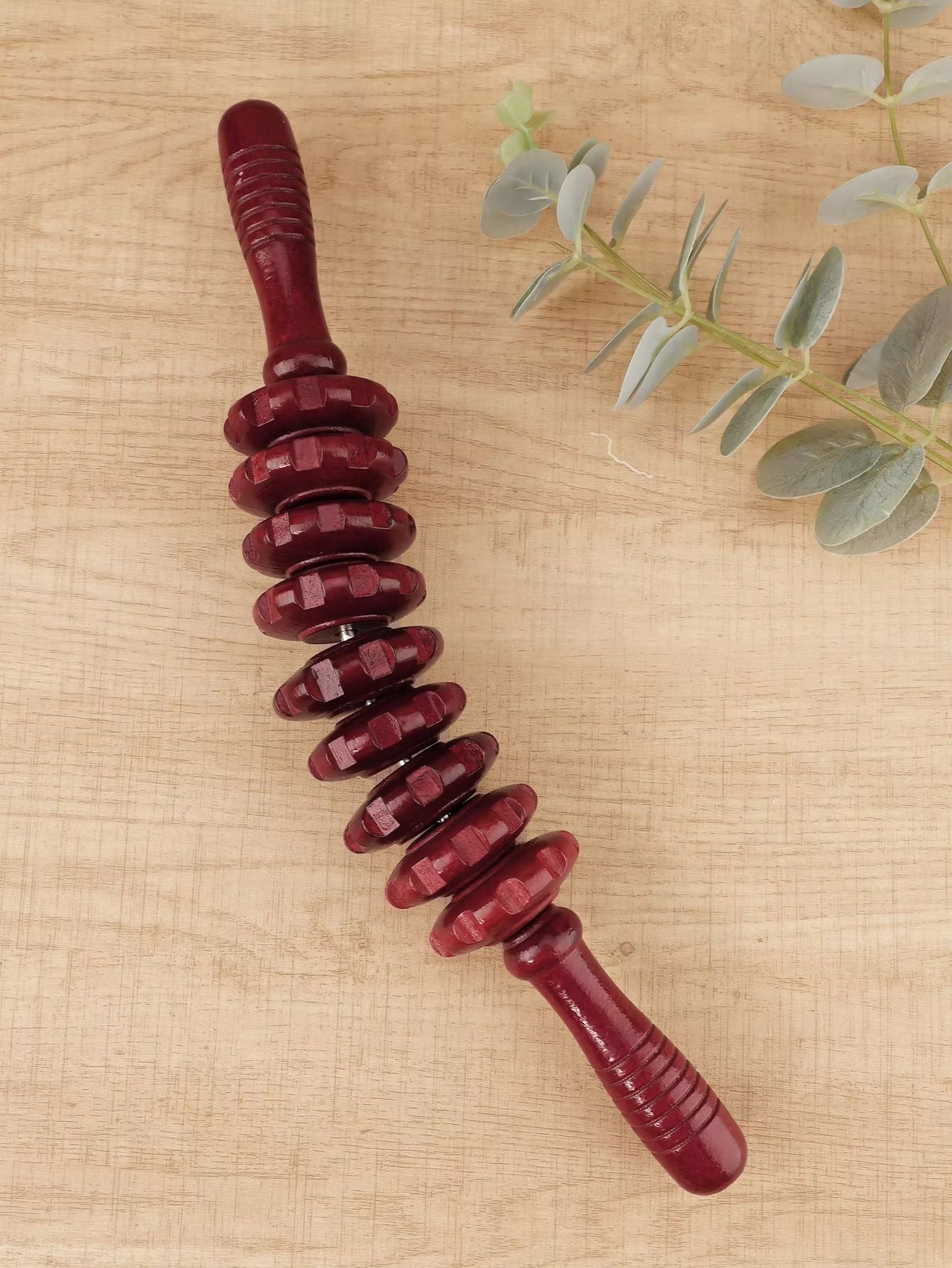Wooden Therapy Massager Roller  Deep Tissue Fascia  Cellulite Relief Stick 9