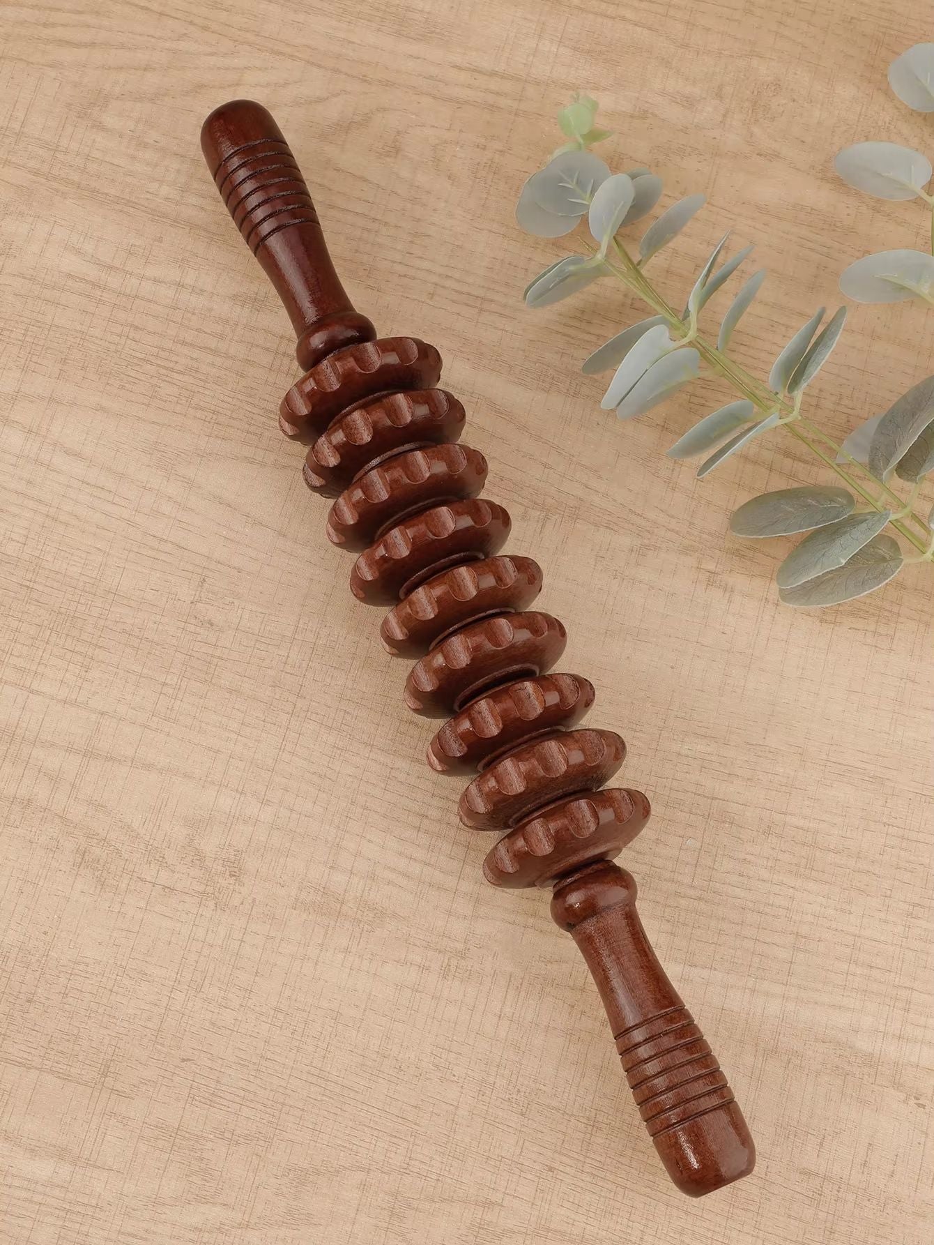 Wooden Therapy Massager Roller  Deep Tissue Fascia  Cellulite Relief Stick 10