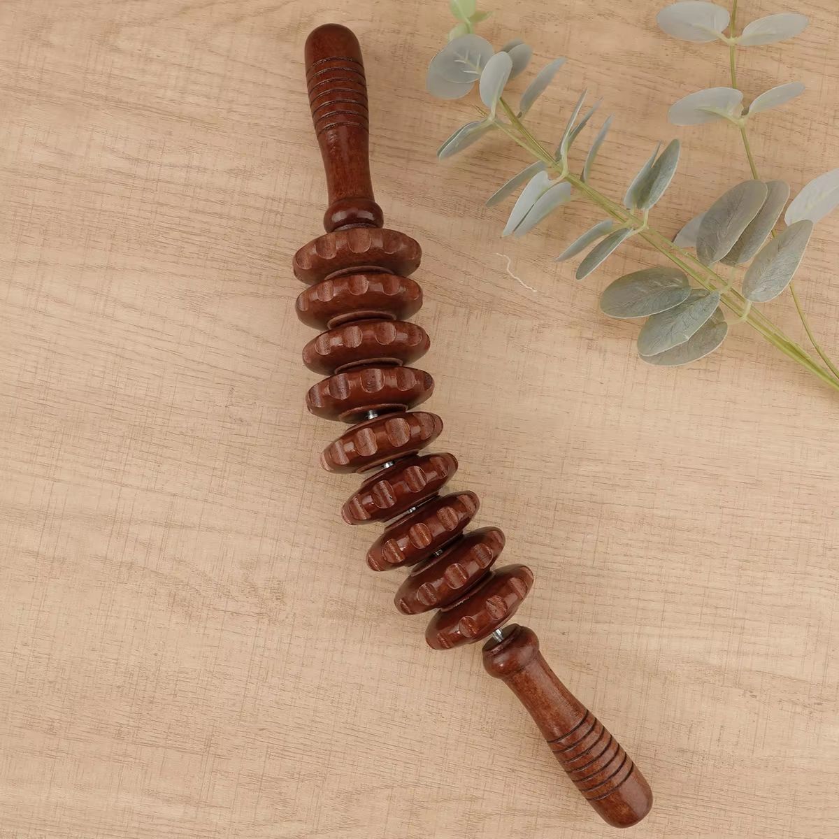 Wooden Therapy Massager Roller  Deep Tissue Fascia  Cellulite Relief Stick 11